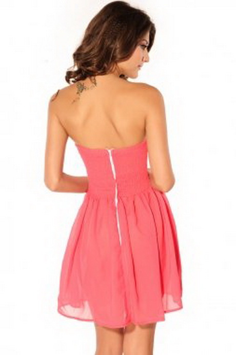 Roze strapless jurk roze-strapless-jurk-19-12