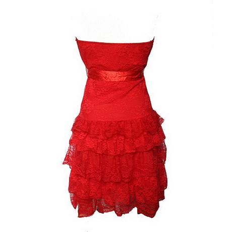 Strapless jurk rood strapless-jurk-rood-97-12