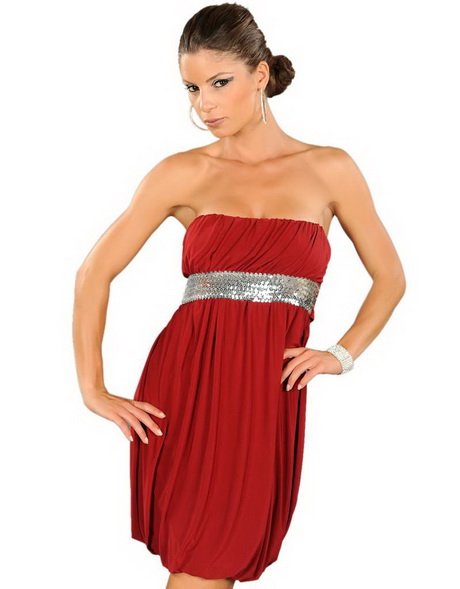 Strapless jurk rood strapless-jurk-rood-97-17