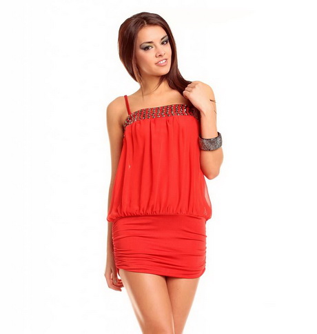 Strapless jurk rood strapless-jurk-rood-97-7