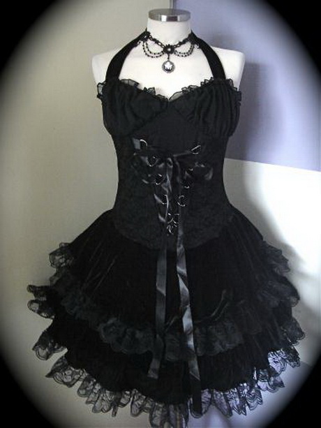 Zwarte gothic jurk zwarte-gothic-jurk-61-18
