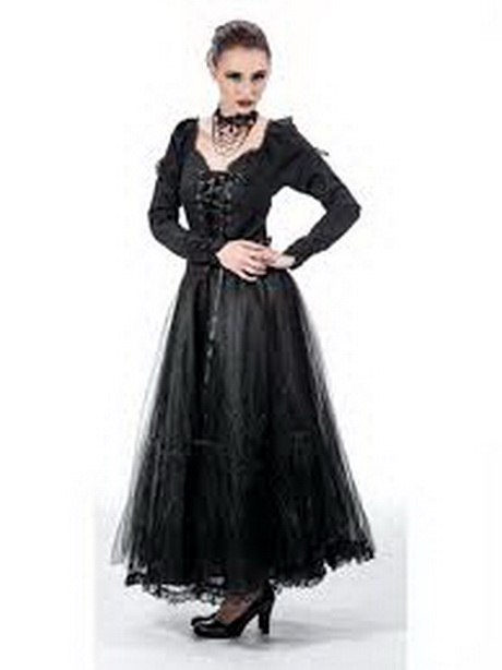 Zwarte gothic jurk zwarte-gothic-jurk-61-9