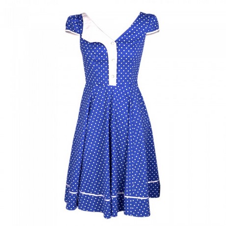 Blauwe jurk met witte stippen blauwe-jurk-met-witte-stippen-92_4