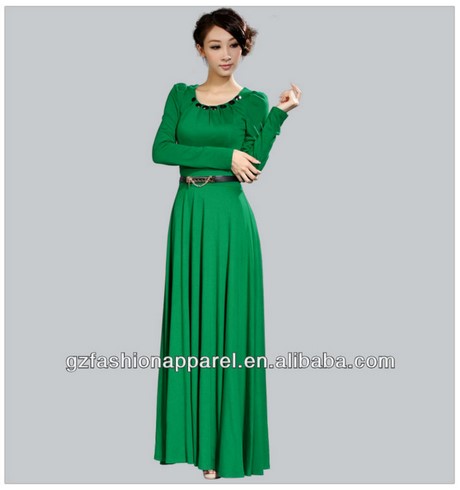 Groene jurken met lange mouwen groene-jurken-met-lange-mouwen-53_3