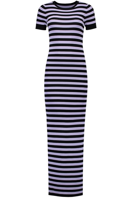 Lange jurk met strepen