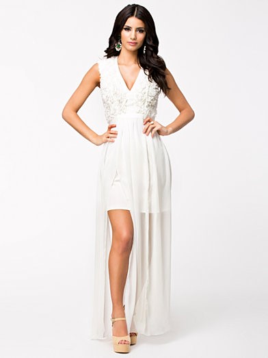 Lange witte jurk
