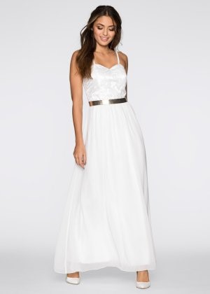 Lange witte jurk