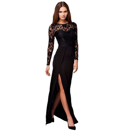Zwarte maxi jurk met lange mouwen zwarte-maxi-jurk-met-lange-mouwen-24_14
