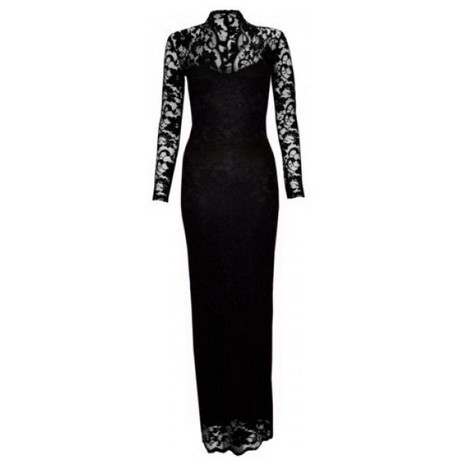 Zwarte maxi jurk met lange mouwen zwarte-maxi-jurk-met-lange-mouwen-24_2