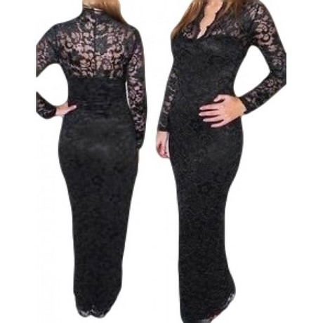 Zwarte maxi jurk met lange mouwen zwarte-maxi-jurk-met-lange-mouwen-24_4