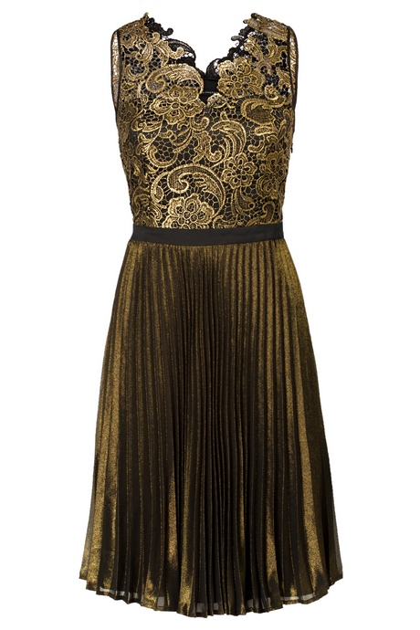 Gouden kanten jurk