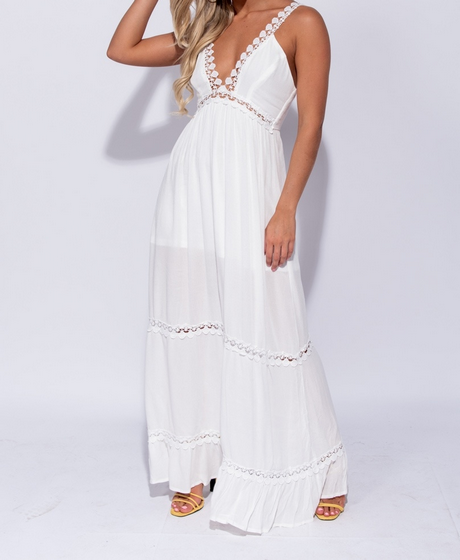 Ibiza style witte jurk