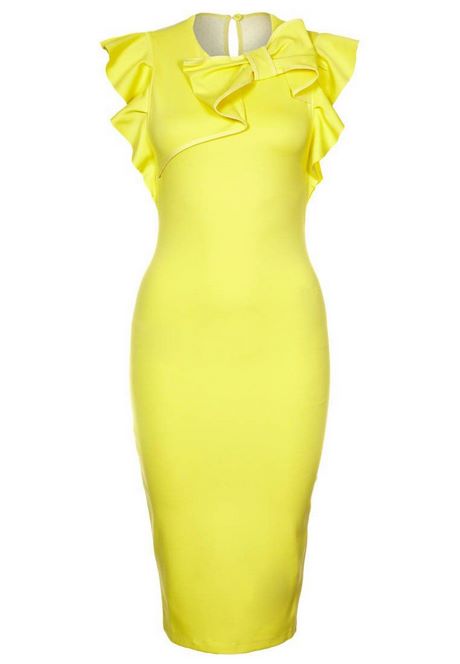 Gele jurk zalando