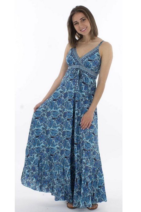 Bloemen jurk blauw