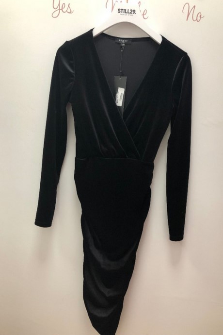 Velvet jurk zwart