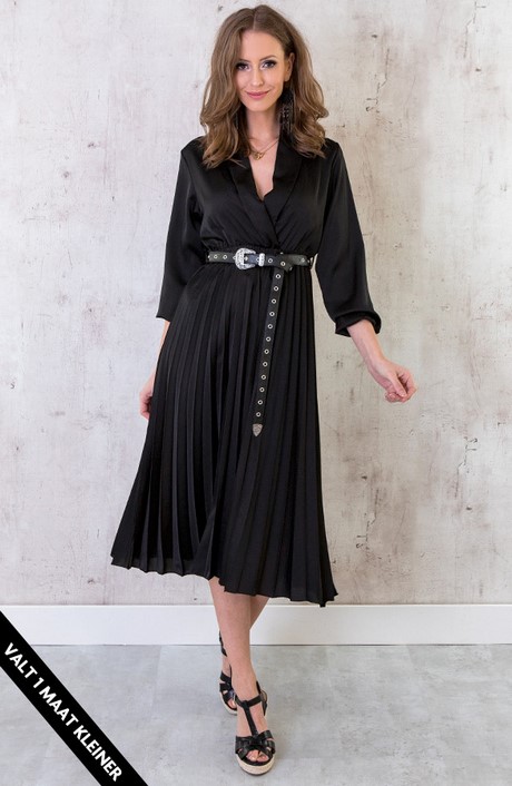 Zwarte plisse jurk zwarte-plisse-jurk-66_11