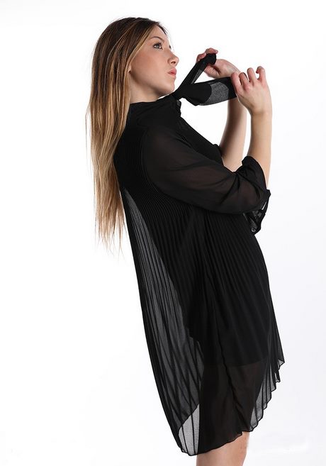 Zwarte plisse jurk zwarte-plisse-jurk-66_13