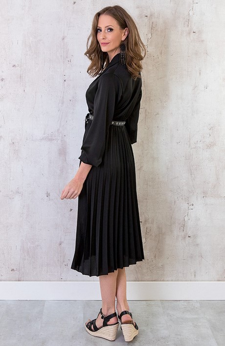 Zwarte plisse jurk zwarte-plisse-jurk-66_16
