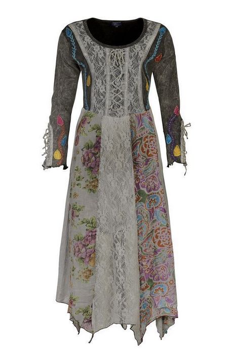 Lange bohemian jurk