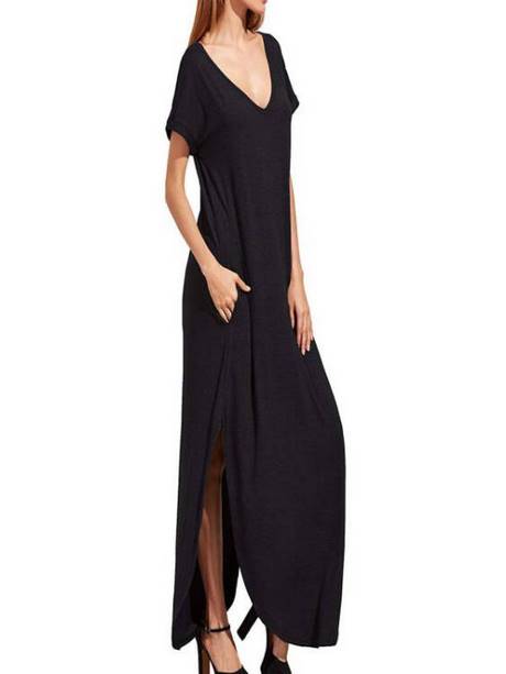 Maxi jurk zwart met split maxi-jurk-zwart-met-split-96_8