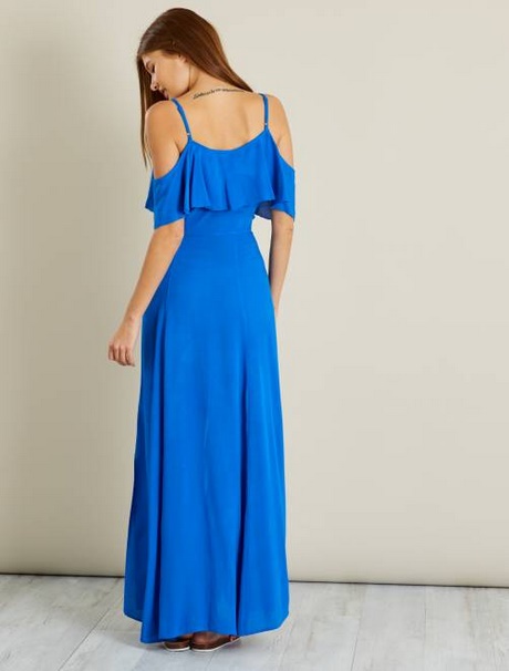 Blauw gebloemde jurk
