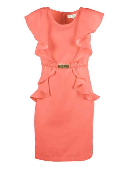 Koraal roze jurk