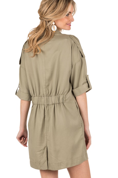 Legergroene blouse jurk legergroene-blouse-jurk-00_11