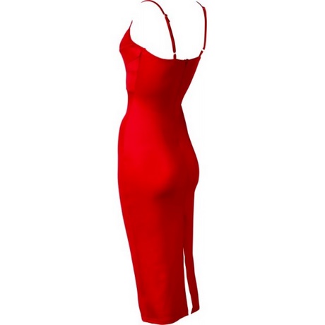 ﻿Midi jurk rood