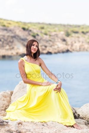 Mooie gele jurk