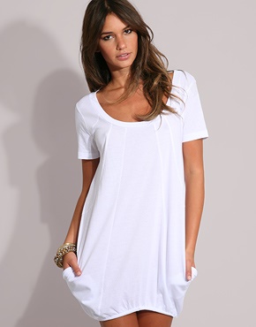 Witte shirt jurk