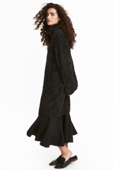Zwarte gebreide jurk met col zwarte-gebreide-jurk-met-col-31_10