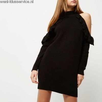 Zwarte gebreide trui jurk zwarte-gebreide-trui-jurk-69_11