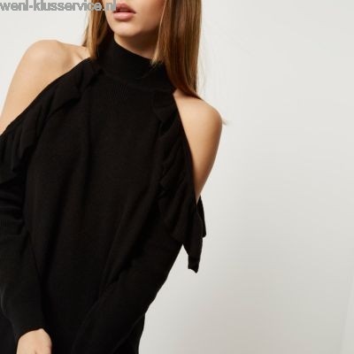 Zwarte gebreide trui jurk zwarte-gebreide-trui-jurk-69_3
