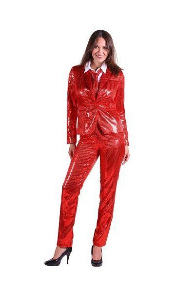 Rode glitter jas