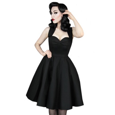 Zwarte vintage jurk