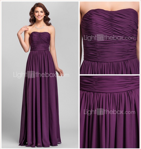 Lange paarse jurk