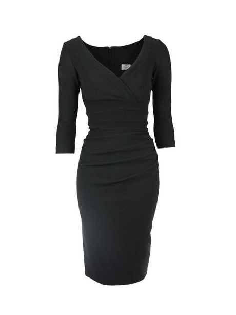Zwarte jurk met v hals zwarte-jurk-met-v-hals-11_16