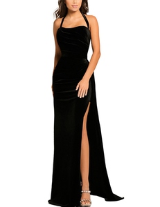 Lange jurk zwart met split lange-jurk-zwart-met-split-67_15
