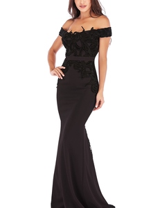 Zwarte lange jurk gala