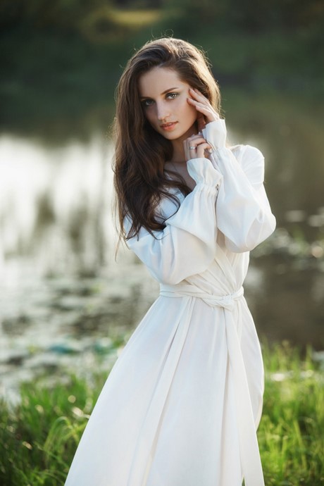 Romantische lange witte jurken