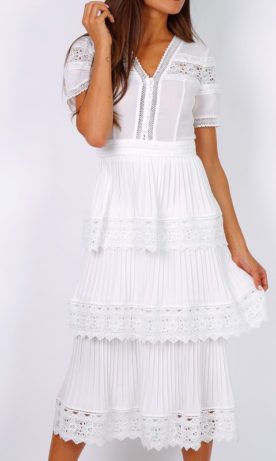 Witte boho jurk