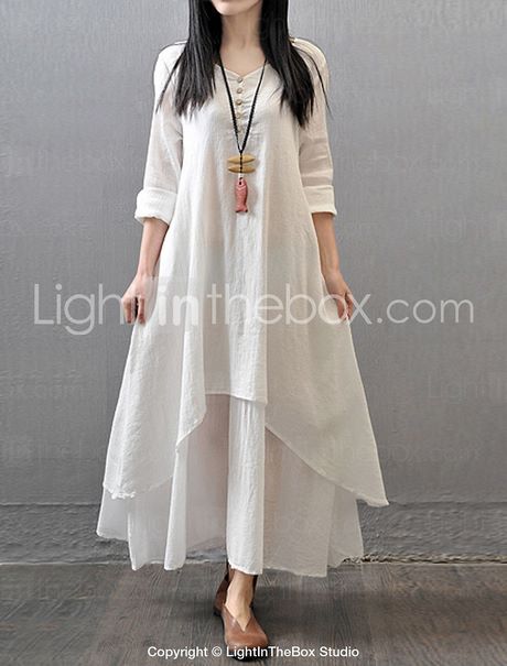 Witte maxi jurk met lange mouwen witte-maxi-jurk-met-lange-mouwen-26_8