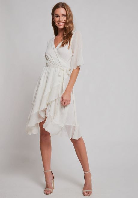 Witte overslag jurk