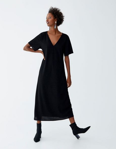Zwarte lange jurk korte mouw zwarte-lange-jurk-korte-mouw-86