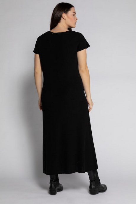 Zwarte lange jurk korte mouw zwarte-lange-jurk-korte-mouw-86_3