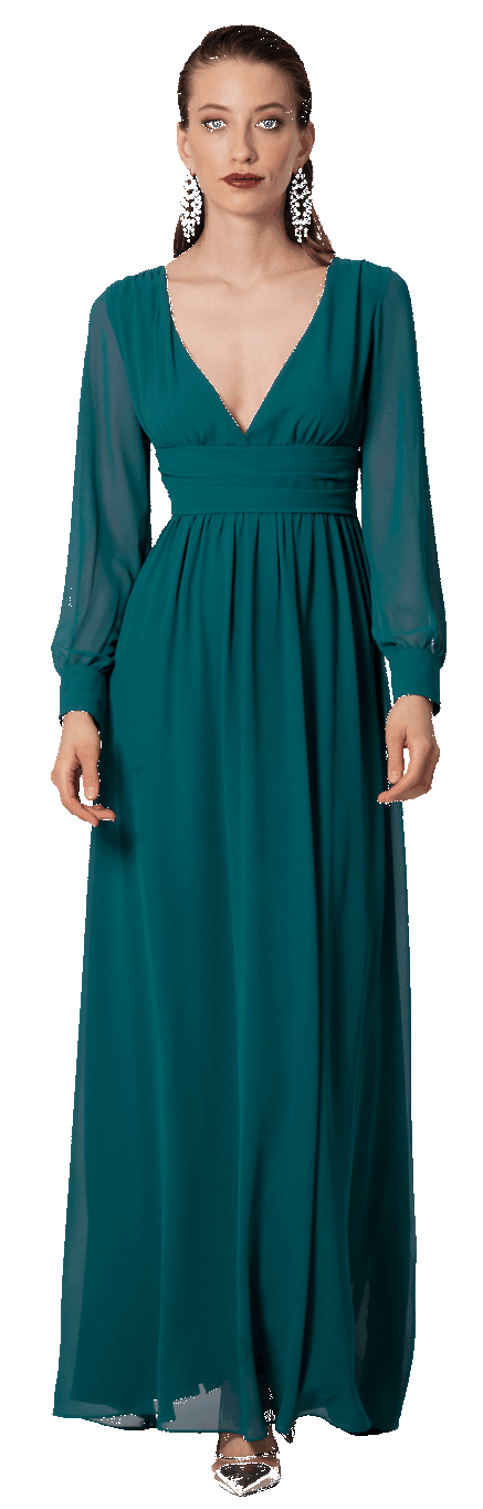 Groene jurk met lange mouwen groene-jurk-met-lange-mouwen-96