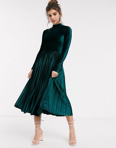 Groene jurk met lange mouwen groene-jurk-met-lange-mouwen-96_3