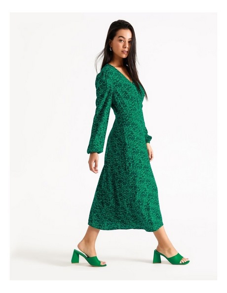 Groene jurk met lange mouwen groene-jurk-met-lange-mouwen-96_5