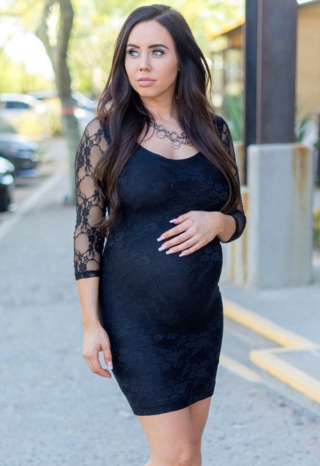 Kleine zwarte moederschap jurk