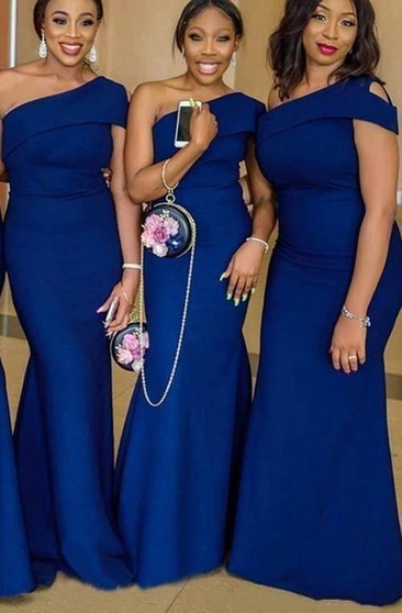 Kobalt blauwe bruidsmeisje jurken